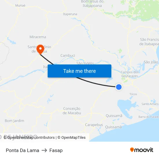 Ponta Da Lama to Fasap map