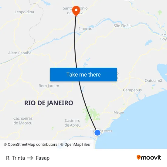 R. Trinta to Fasap map