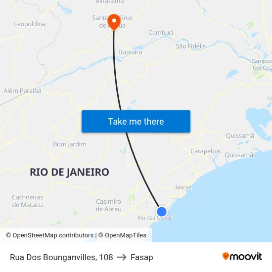Rua Dos Bounganvilles, 108 to Fasap map