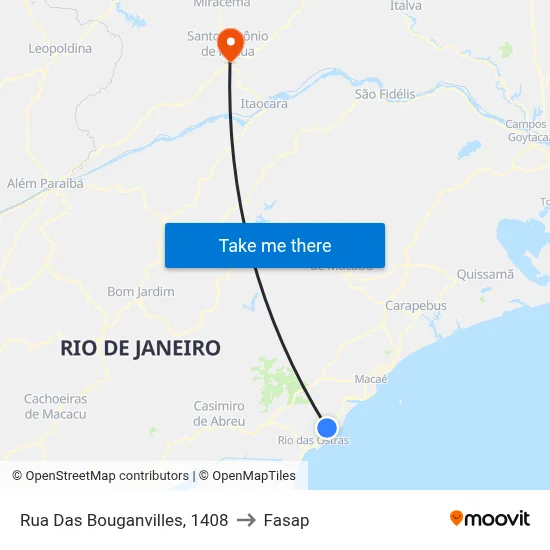 Rua Das Bouganvilles, 1408 to Fasap map