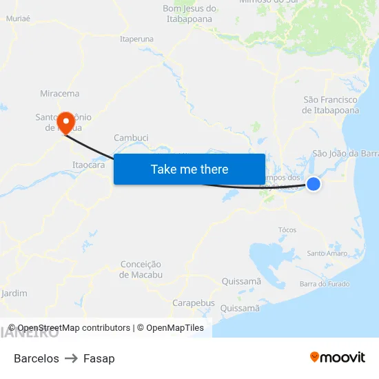 Barcelos to Fasap map