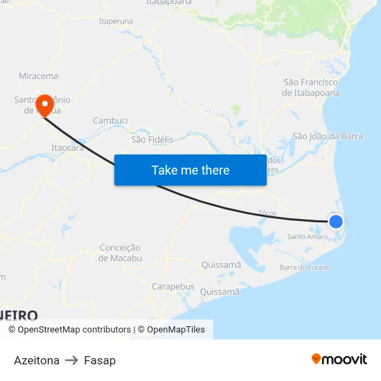 Azeitona to Fasap map