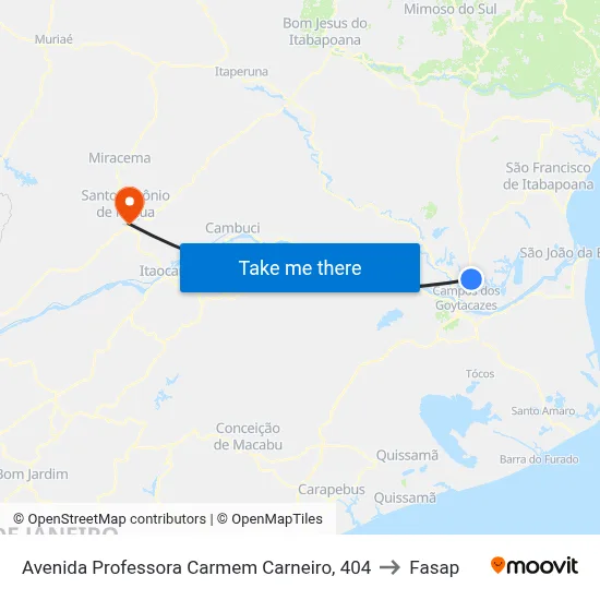 Avenida Professora Carmem Carneiro, 404 to Fasap map