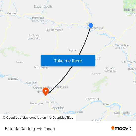 Entrada Da Unig to Fasap map