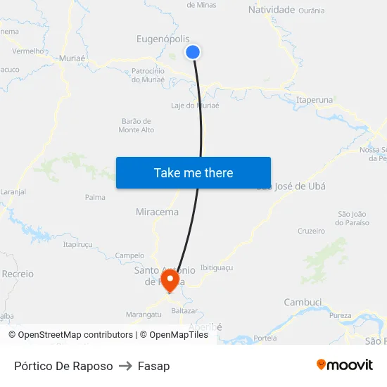 Pórtico De Raposo to Fasap map