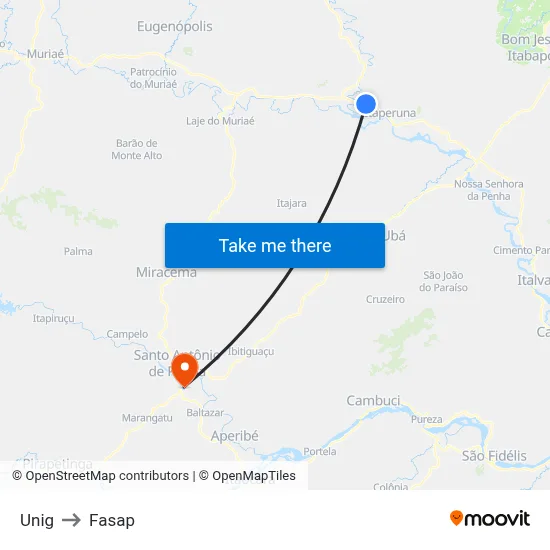 Unig to Fasap map