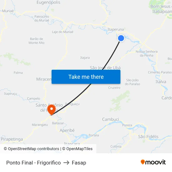 Ponto Final - Frigorifico to Fasap map