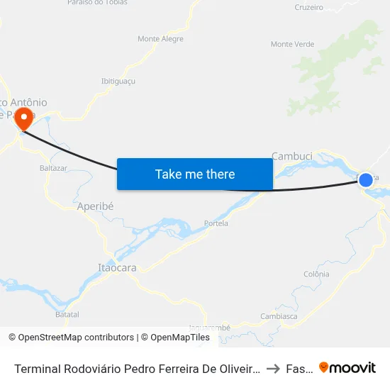 Terminal Rodoviário Pedro Ferreira De Oliveira (Pureza) to Fasap map