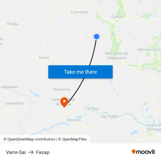 Varre-Sai to Fasap map