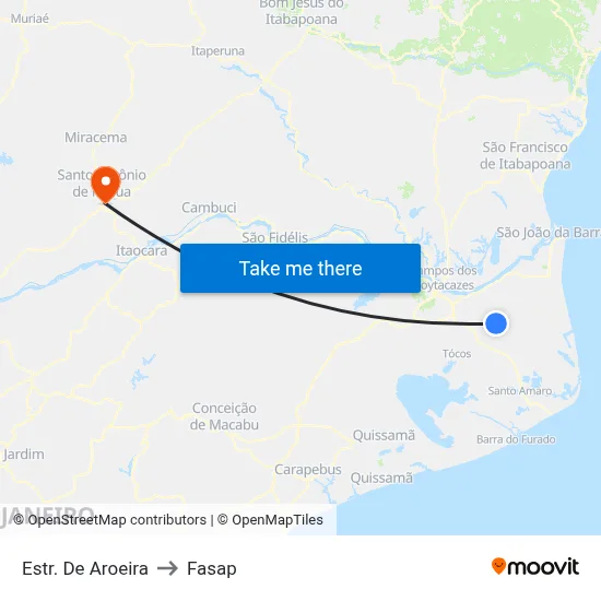 Estr. De Aroeira to Fasap map