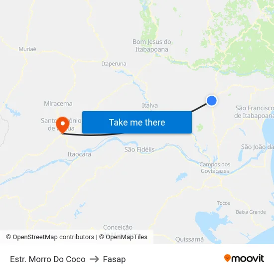 Estr. Morro Do Coco to Fasap map