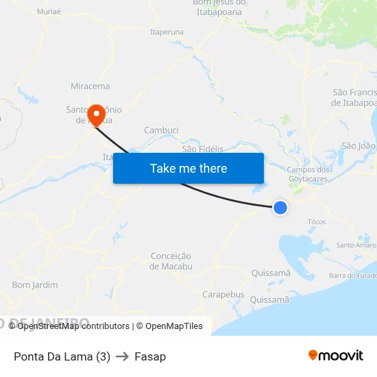 Ponta Da Lama (3) to Fasap map