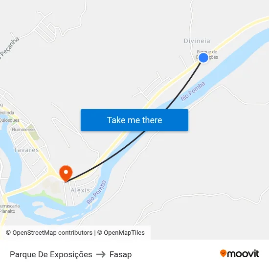 Parque De Exposições to Fasap map