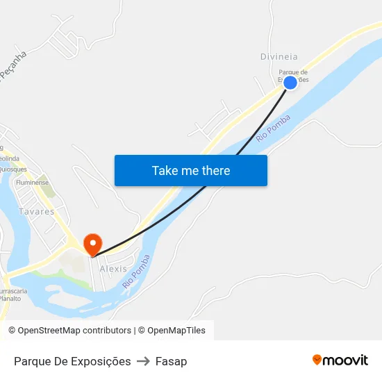 Parque De Exposições to Fasap map