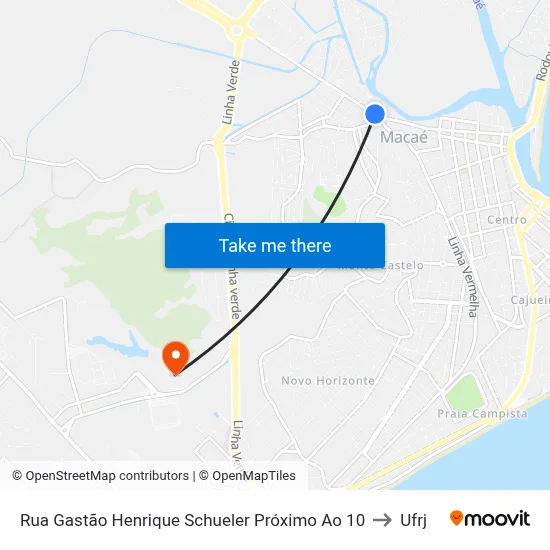 Rua Gastão Henrique Schueler Próximo Ao 10 to Ufrj map