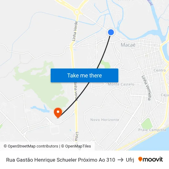 Rua Gastão Henrique Schueler Próximo Ao 310 to Ufrj map
