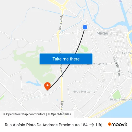 Rua Aloísio Pinto De Andrade Próxima Ao 184 to Ufrj map
