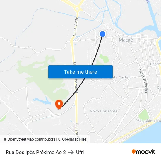 Rua Dos Ipês Próximo Ao 2 to Ufrj map