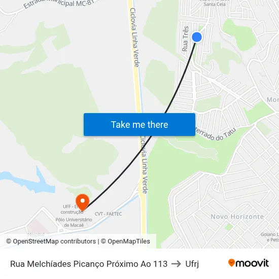 Rua Melchíades Picanço Próximo Ao 113 to Ufrj map