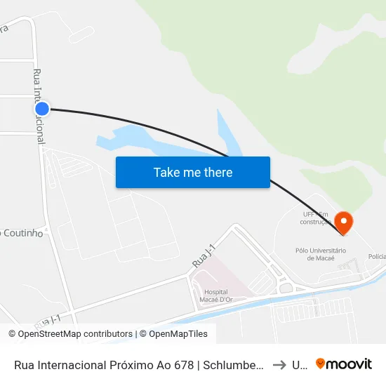 Rua Internacional Próximo Ao 678 | Schlumberger to Ufrj map