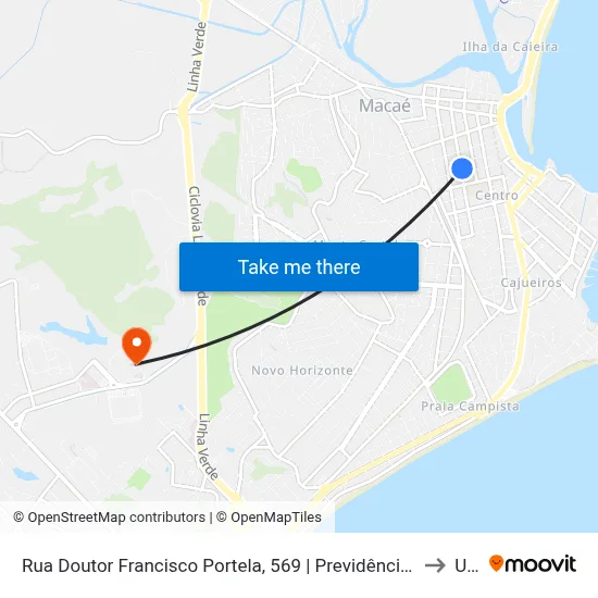 Rua Doutor Francisco Portela, 569 | Previdência Social to Ufrj map