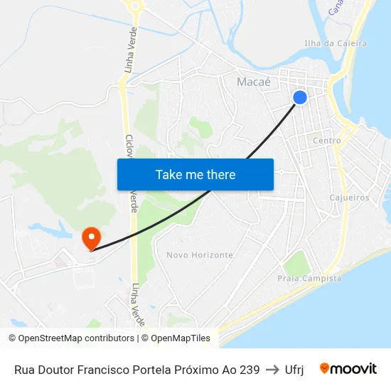 Rua Doutor Francisco Portela Próximo Ao 239 to Ufrj map