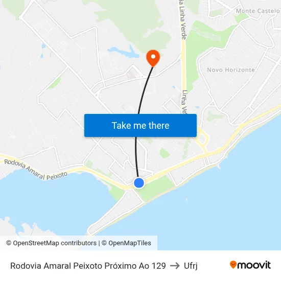 Rodovia Amaral Peixoto Próximo Ao 129 to Ufrj map