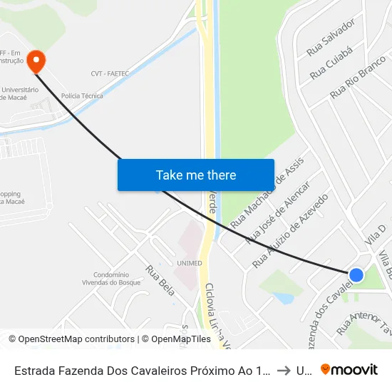 Estrada Fazenda Dos Cavaleiros Próximo Ao 146 to Ufrj map