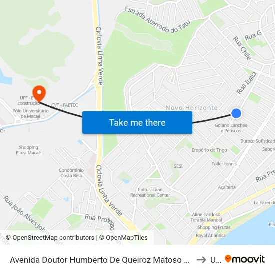 Avenida Doutor Humberto De Queiroz Matoso Próximo Ao 490 to Ufrj map