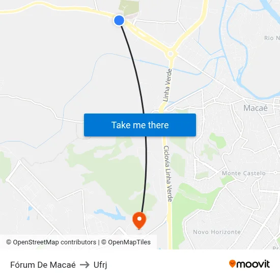 Fórum De Macaé to Ufrj map