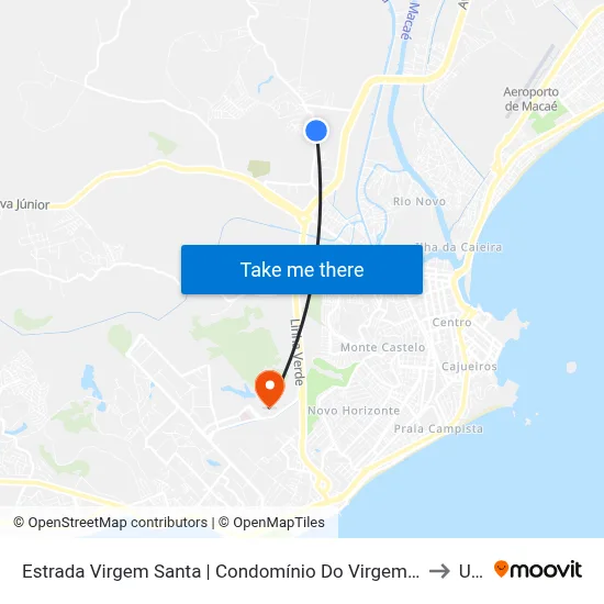Estrada Virgem Santa | Condomínio Do Virgem Santa to Ufrj map