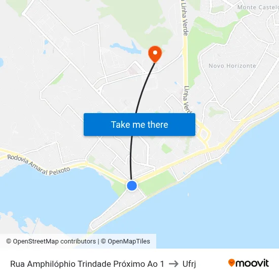 Rua Amphilóphio Trindade Próximo Ao 1 to Ufrj map