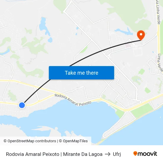 Rodovia Amaral Peixoto | Mirante Da Lagoa to Ufrj map