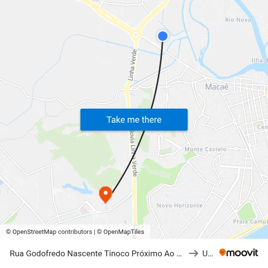 Rua Godofredo Nascente Tinoco Próximo Ao 93 to Ufrj map