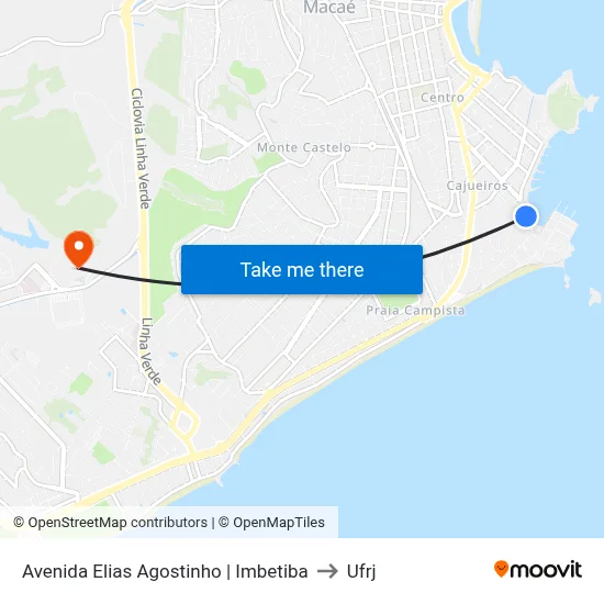 Avenida Elias Agostinho | Imbetiba to Ufrj map