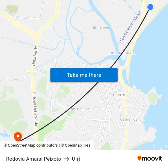 Rodovia Amaral Peixoto to Ufrj map