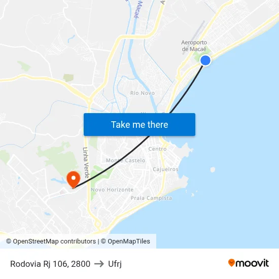 Rodovia Rj 106, 2800 to Ufrj map