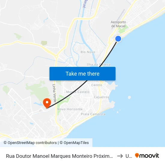 Rua Doutor Manoel Marques Monteiro Próximo Ao 894 to Ufrj map