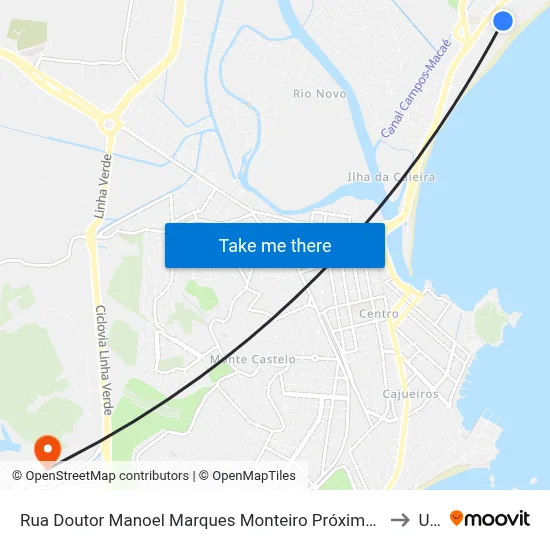 Rua Doutor Manoel Marques Monteiro Próximo Ao 764 to Ufrj map