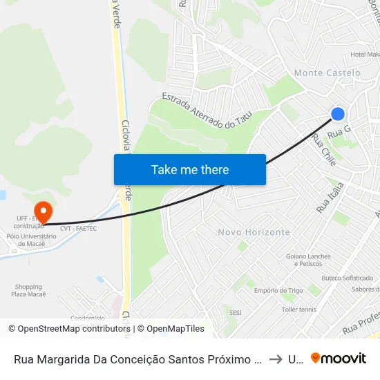 Rua Margarida Da Conceição Santos Próximo Ao 33 to Ufrj map