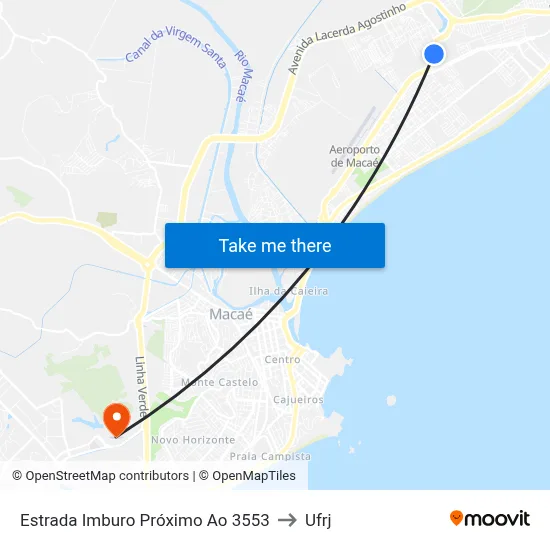 Estrada Imburo Próximo Ao 3553 to Ufrj map