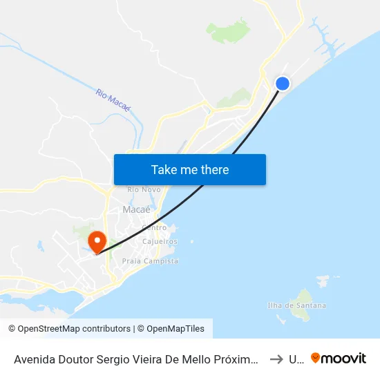 Avenida Doutor Sergio Vieira De Mello Próximo Ao 625 to Ufrj map