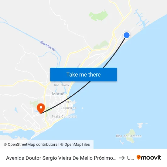 Avenida Doutor Sergio Vieira De Mello Próximo Ao 1250 to Ufrj map
