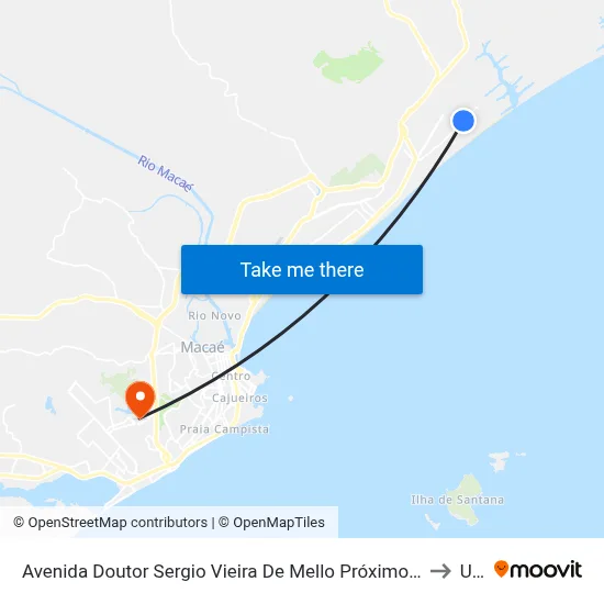 Avenida Doutor Sergio Vieira De Mello Próximo Ao 1871 to Ufrj map