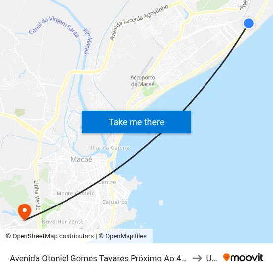 Avenida Otoniel Gomes Tavares Próximo Ao 428 to Ufrj map
