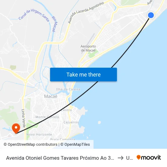 Avenida Otoniel Gomes Tavares Próximo Ao 380 to Ufrj map