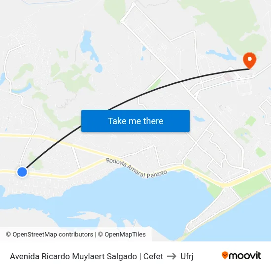 Avenida Ricardo Muylaert Salgado | Cefet to Ufrj map