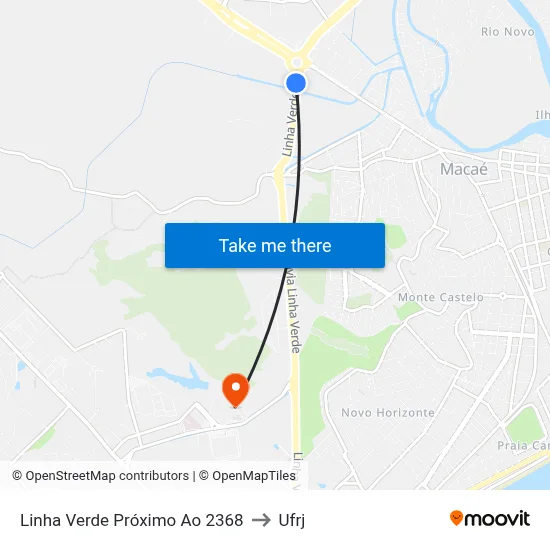 Linha Verde Próximo Ao 2368 to Ufrj map