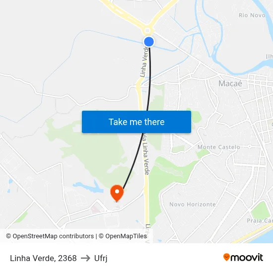 Linha Verde, 2368 to Ufrj map