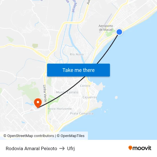 Rodovia Amaral Peixoto to Ufrj map